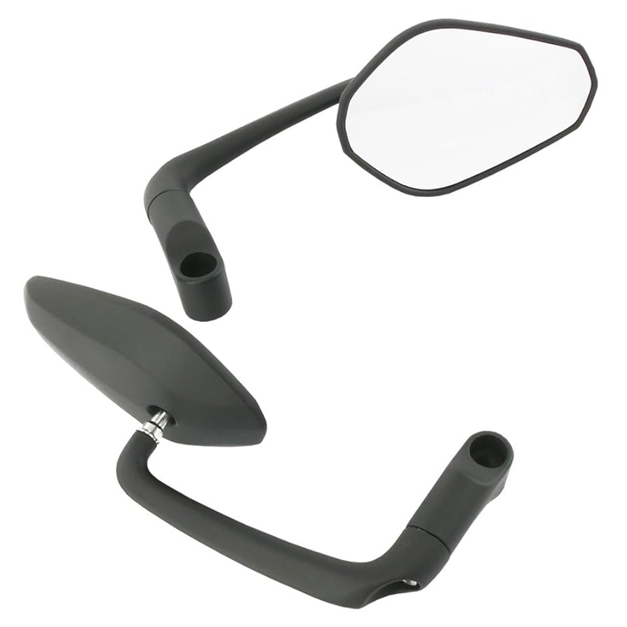 Amazon | 汎用 バレンミラー マットブラック 取り付けネジ10mm